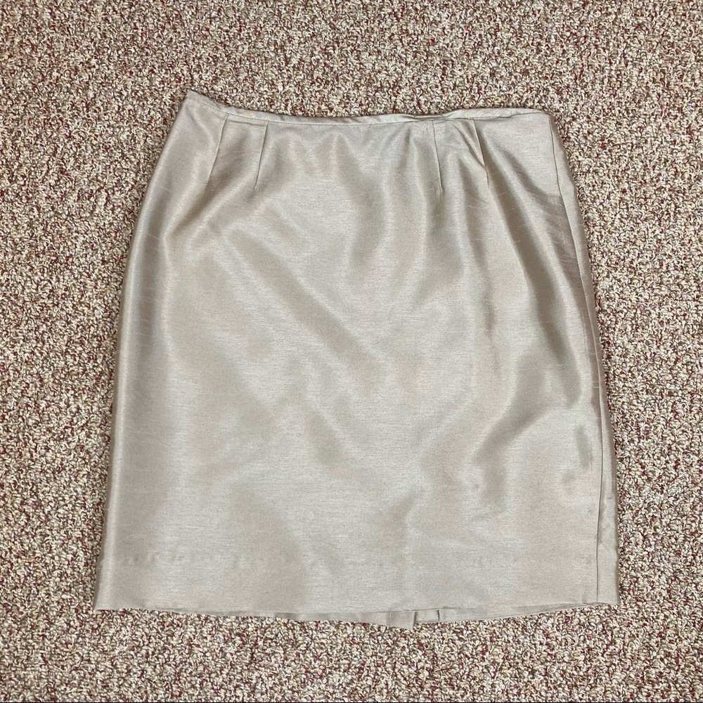 Gold Petite Kasper Skirt 8P